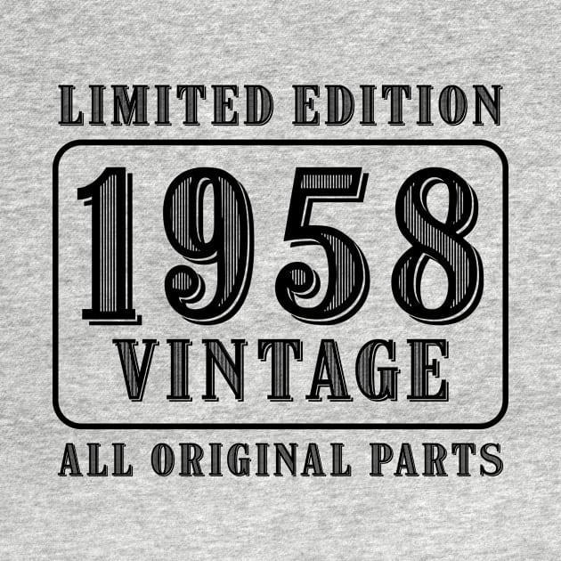 All original parts vintage 1958 limited edition birthday by colorsplash